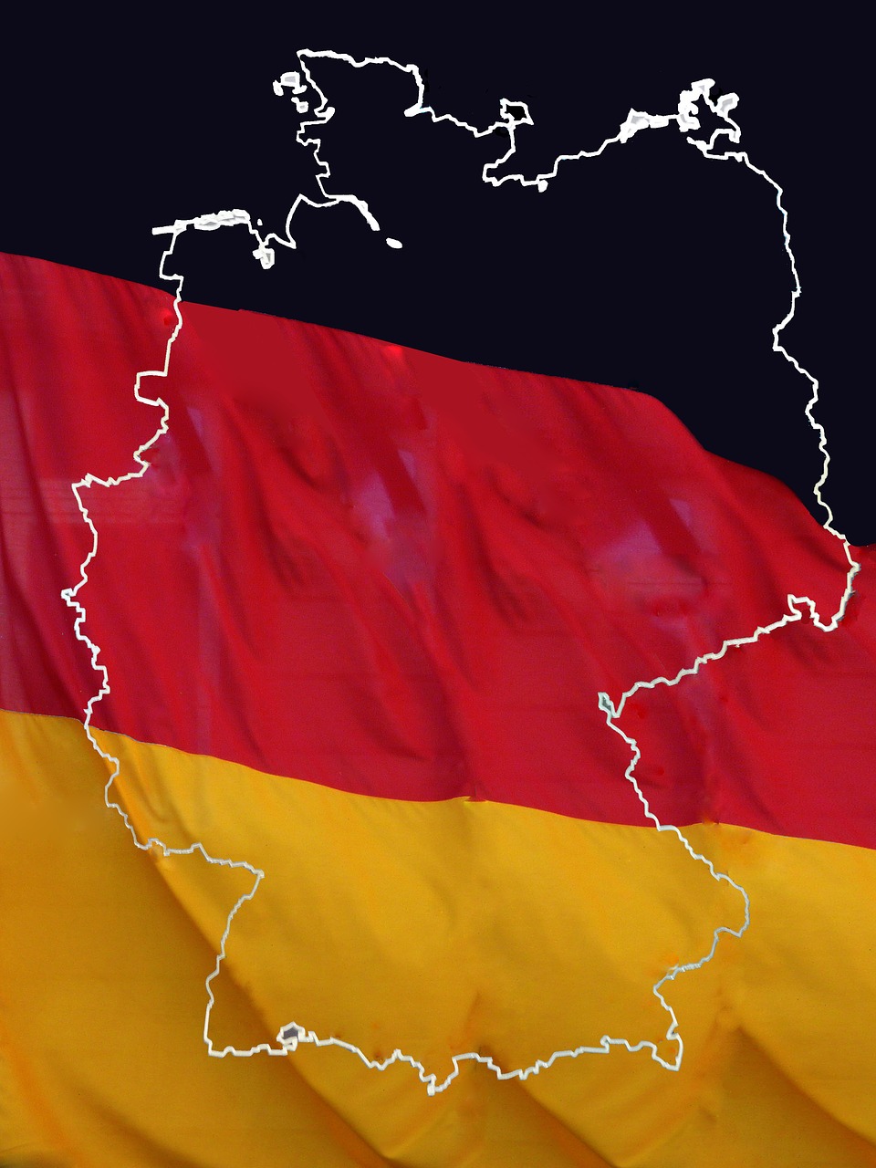 Federalinė Respublika, Vokiečių, Vokietijos Žemėlapis, Vėliava, Vėliavos, Dangus, Tauta, Nacionalinės Spalvos, Juodas Raudonas Auksas, Vokietijos Valstija