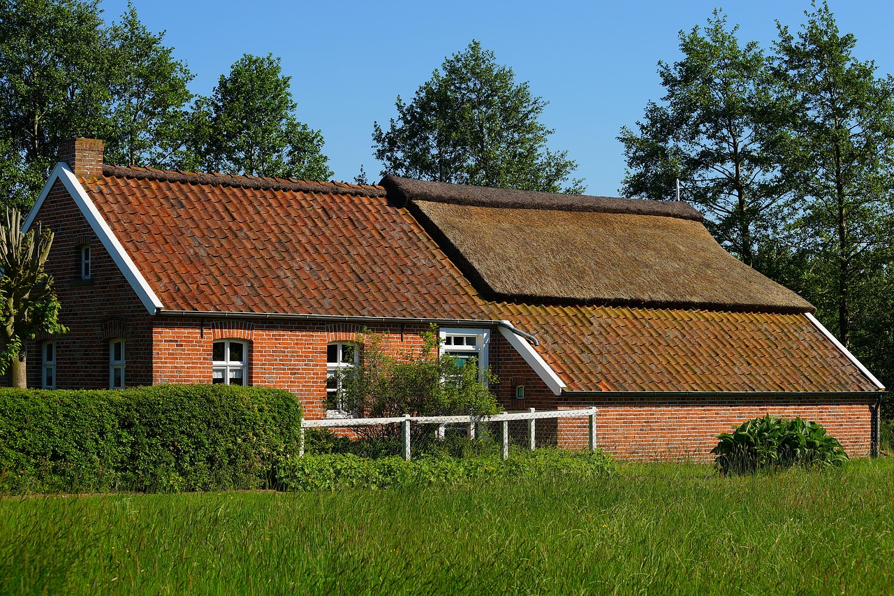 Fehnhaus,  Muziejus,  Seni Fehnhaus,  Durų Galinio,  Istoriškai,  Dangus,  Šiaudinius Dangtelis,  Statyba,  Dvišlaičiu,  Architektūra