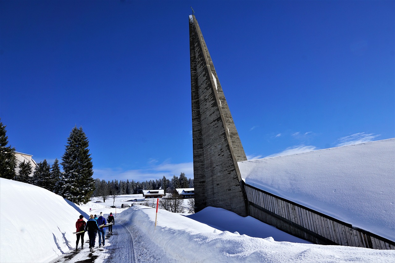 Feldberg,  Bažnyčia,  Religija,  Juodasis Miškas,  Debesys,  Peržiūrėti,  Sniegas,  Dangus,  Sniego Kraštovaizdis,  Atšiaurus