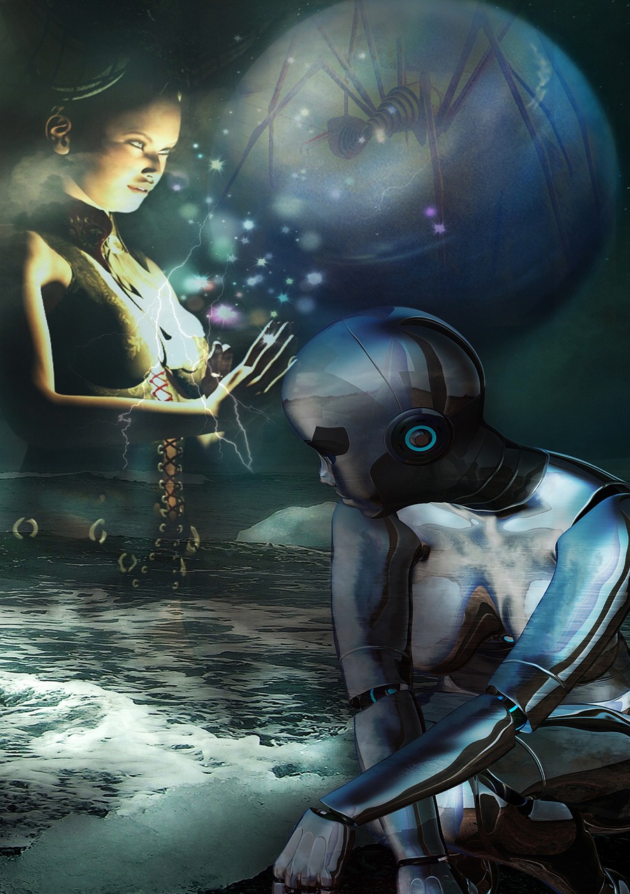Moteris, Robotas, Planeta, Futuristinis, Cyborg, Metalas, Skaitmeninis Menas, Mistinis, Mokslinė Fantastika, Nemokamos Nuotraukos