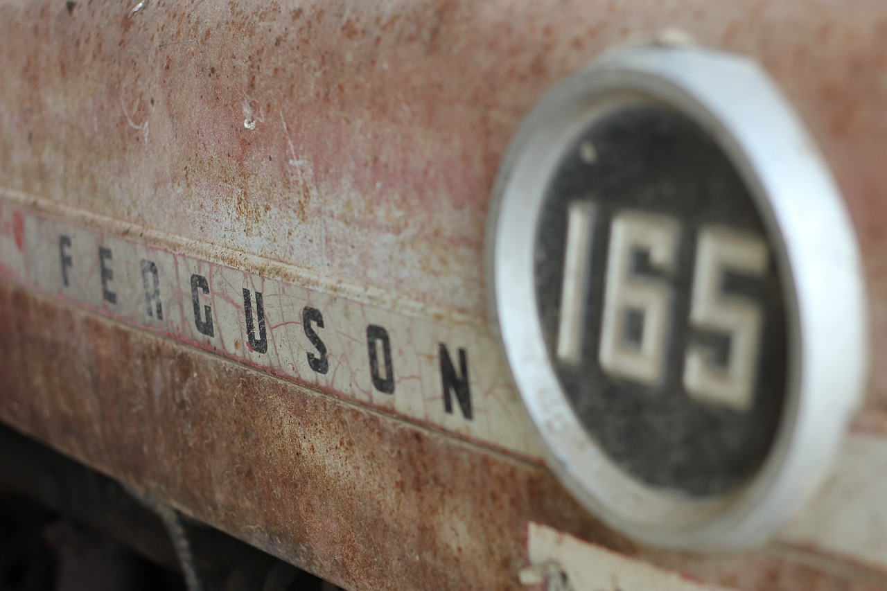 Fergusonas, Massey, Traktorius, Fergusono Massey, 165, Etiketė, Logotipas, Įranga, Vintage, Senas