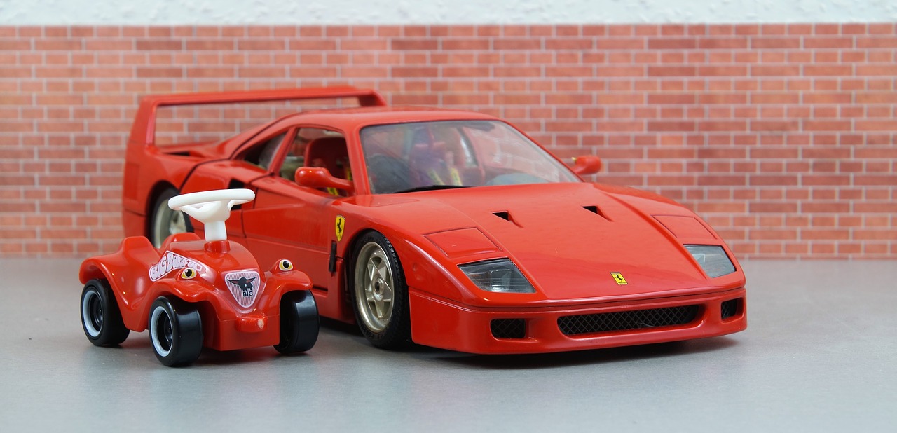 Ferrari, Bobby Automobilis, F40, Automatinis, Žaislai, Modelis Automobilis, Modelis, Transporto Priemonės, Raudona, Automobiliai