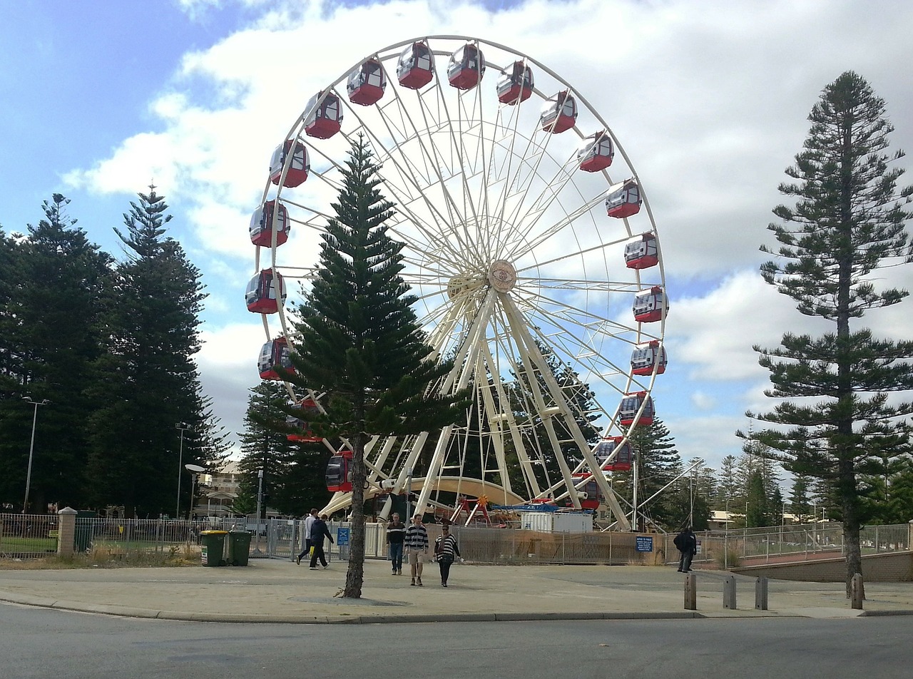 Ferris Ratas, Fremantle, Vakarų Australija, Didelis Ratas, Pramogos, Linksma, Važiuoti, Poilsis, Ratas, Turistų Atrakcijos