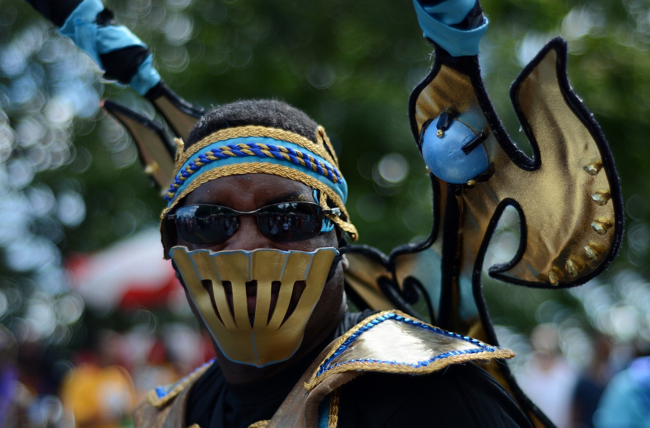 Festivalis, Kaukė, Karibai, Veidas, Šventė, Paradas, Suknelė, Kostiumas, Veido Kaukė, Ninja