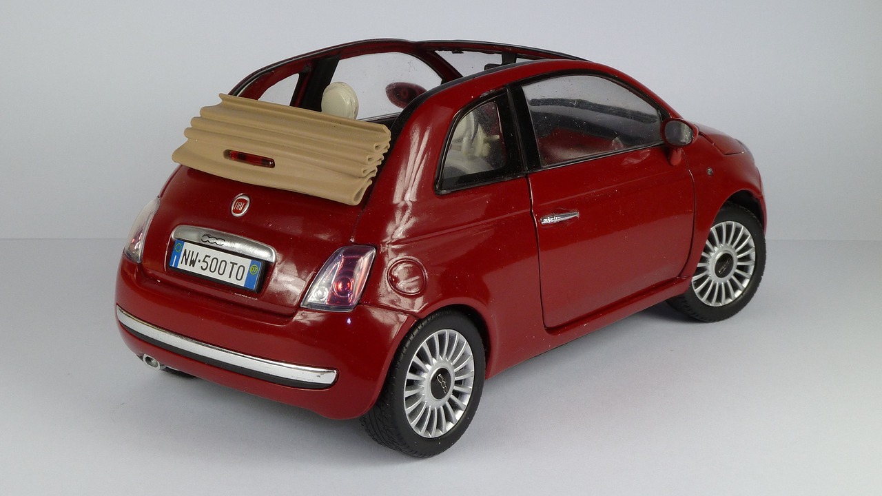 Fiat,  500C,  Naujas,  Cabrio,  2009,  Kabrioletas,  1X18,  Modelis Automobilis,  Motormax, Nemokamos Nuotraukos