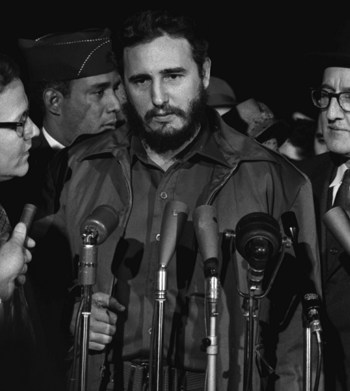 Fidel Alejandro Castro Roz, Komunizmas, Kuba, Politikė, Revoliucinis, Pagrindinis, Prezidentas, Portretas, Juoda Ir Balta, 1959