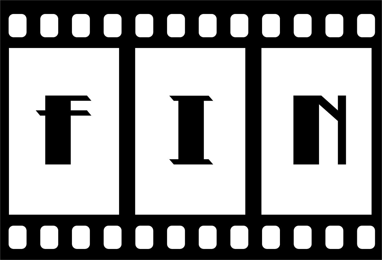 Fin, Galas, Filmas, Filmstrip, Skaidrių, Kino Filmas, Filmas, Kinas, Nemokama Vektorinė Grafika, Nemokamos Nuotraukos