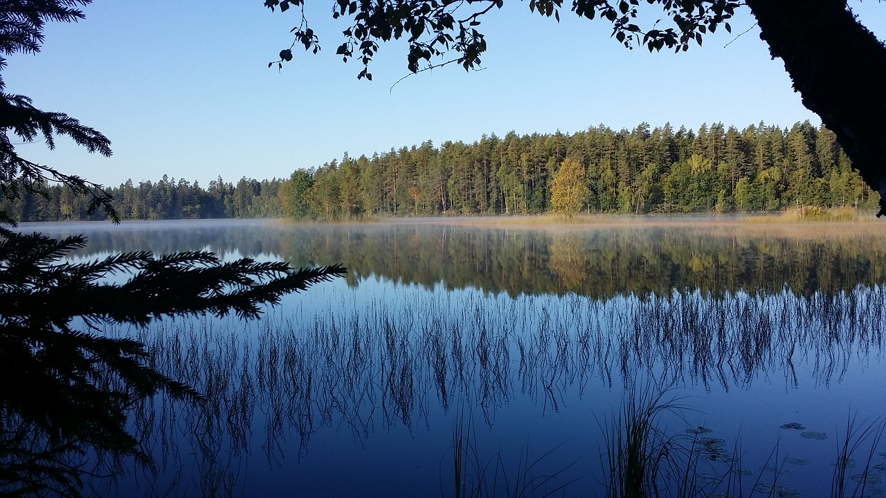 Finland, Peizažas, Kraštovaizdis, Gamta, Skandinavija, Vanduo, Ežeras, Ramus, Taikus, Atspindys