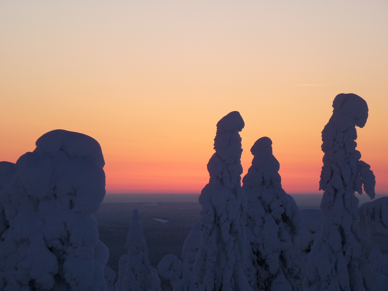Finland, Sniegas, Laplandas, Sniego Kraštovaizdis, Saulėlydis, Nemokamos Nuotraukos,  Nemokama Licenzija