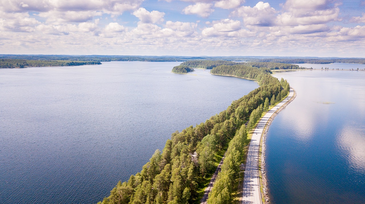 Suomių, Punkaharju, Kraštovaizdis, Vasara, Ežeras, Yra Suomių Kalba, Dangus, Debesys, Turizmas, Kraigas