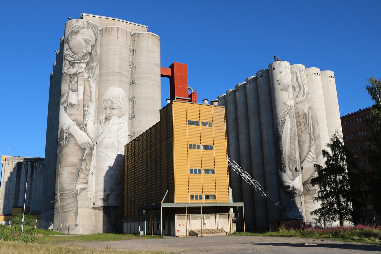 Suomių,  Hämeenlinna,  Malūnas,  Siloso Bokštai,  Graffiti,  Nauja Komanda Sieninis,  Murus,  Sieninė Tapyba, Nemokamos Nuotraukos,  Nemokama Licenzija