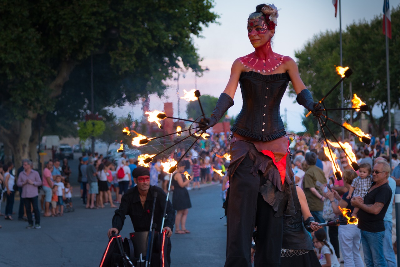 Ugnis, Žonglierius, Atostogos, Paradas, Beaucaire, Char, Madeleine Festivaliai, Liepos 21, Nemokamos Nuotraukos,  Nemokama Licenzija