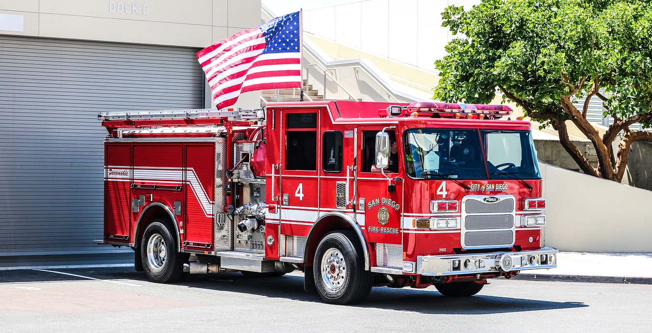 Ugniagesių Mašina,  Dare,  Raudona,  Gelbėjimo,  Transporto Priemonės,  Profesija,  Transporto Priemonės,  Jav,  Amerika,  San Diego