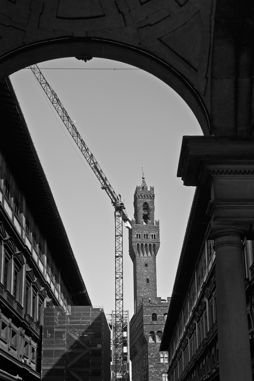 Firenze, Italy, Juoda Balta, Europa, Fiore, Kelionė, Europietis, Turizmas, Florencija, Ispanų