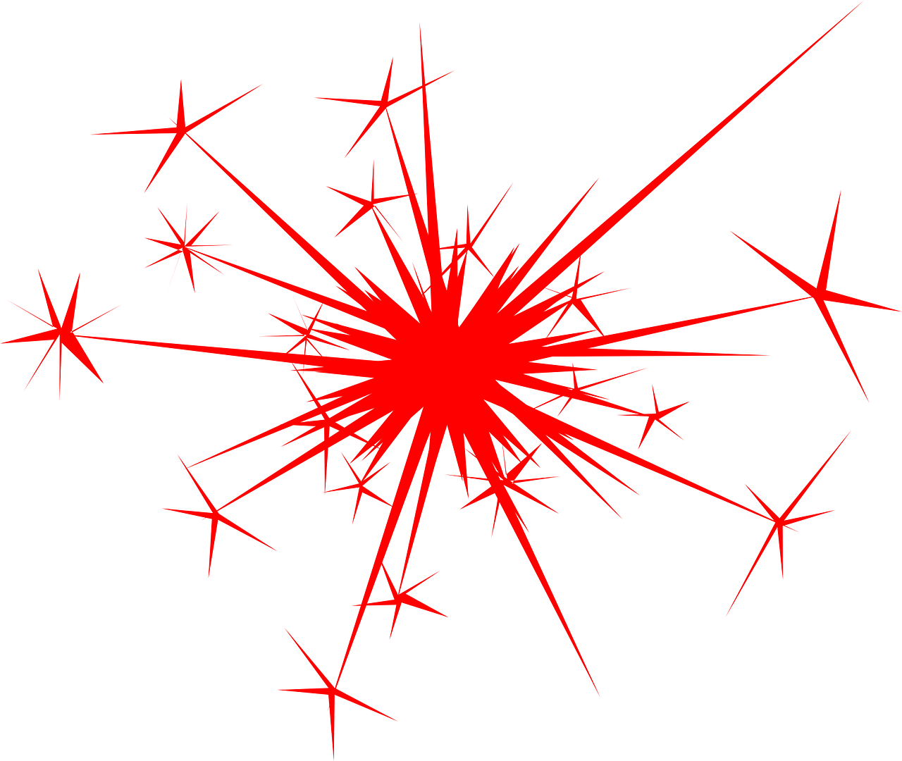 Fejerverkai, Žvaigždė, Raudona, Sprogimas, Abstraktus, Nemokama Vektorinė Grafika, Nemokamos Nuotraukos,  Nemokama Licenzija