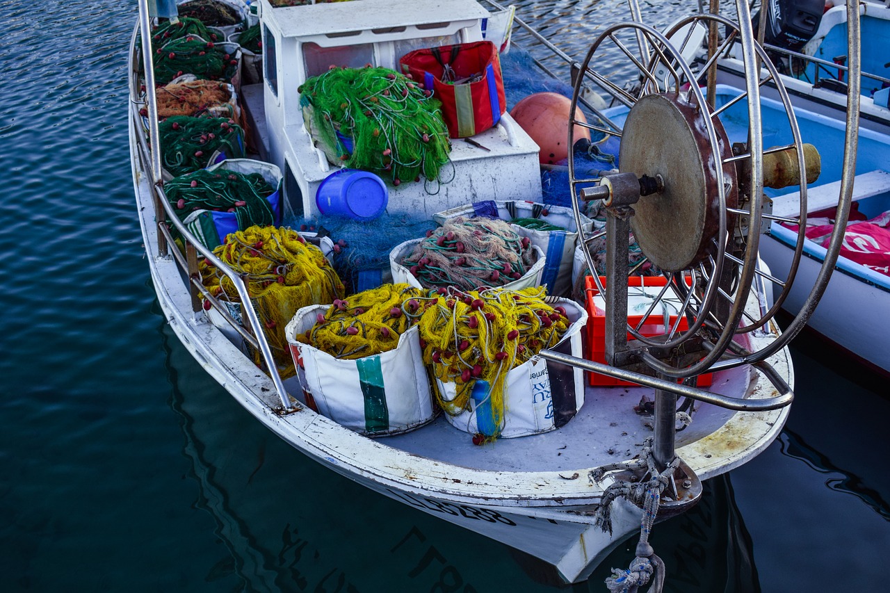 Žvejybos Laivas, Tradicinis, Jūra, Uostas, Sala, Viduržemio Jūros, Žvejybos Įranga, Protaras, Kipras, Nemokamos Nuotraukos