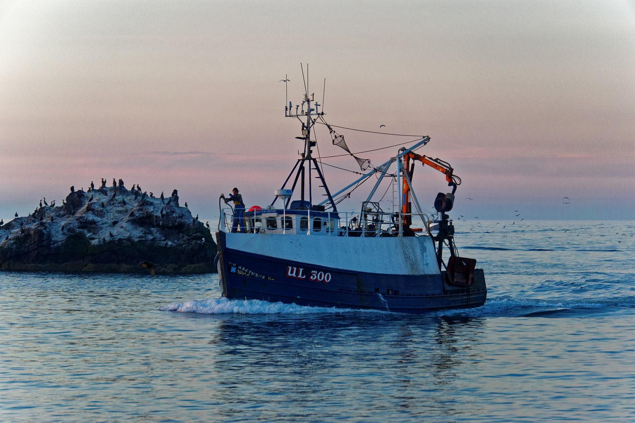 Žvejybos Laivas, Valtis, Saulėlydis, Uostas, Dusk, Gaudyti, Kelionė, Vanduo, Jūra, Vakaras