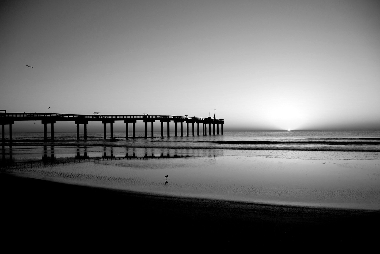 Žvejybos Prieplauka,  Sunrise,  Vienspalvis,  Vandenynas,  Jūra,  Medinis,  Pier,  Žvejybos,  Dangus,  Kelionė