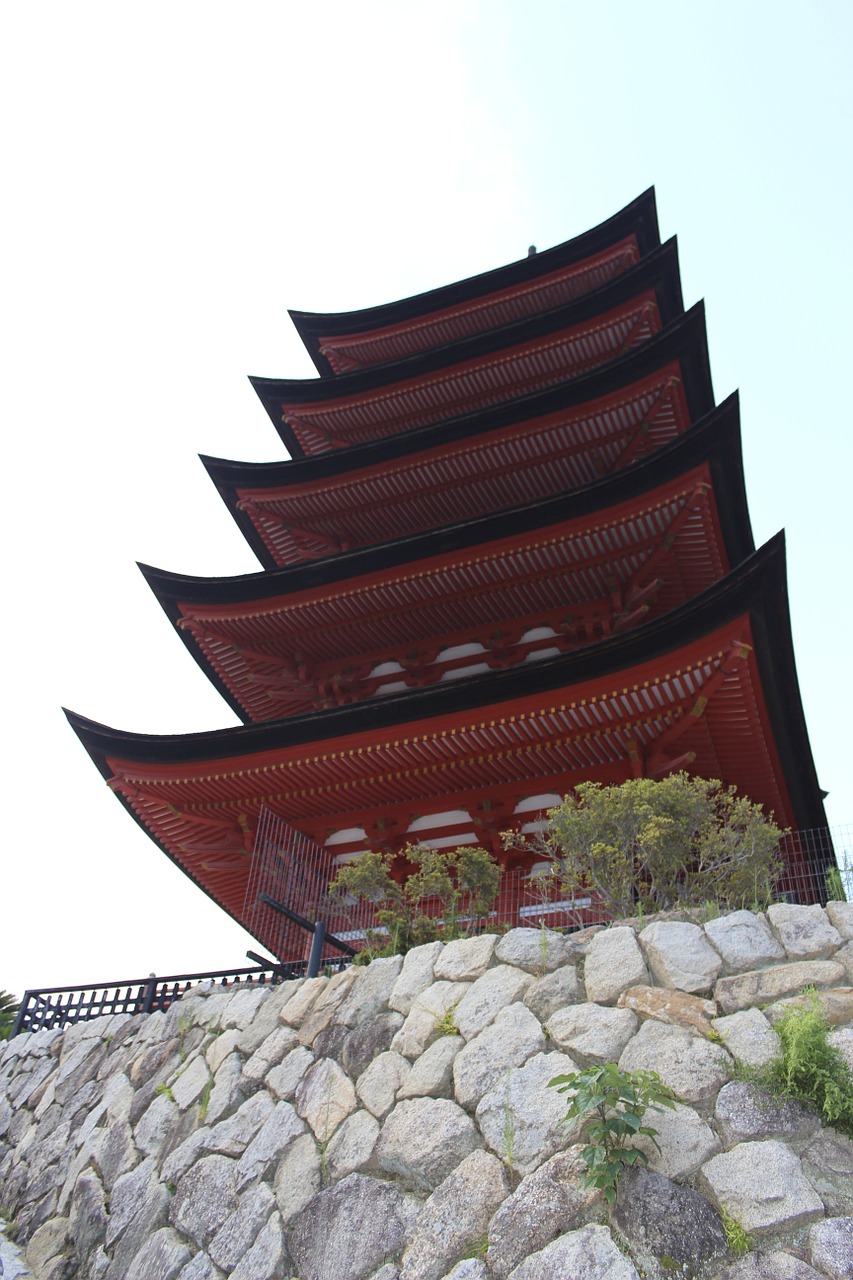 Penkių Pasakų Pagoda, Miyajima, Ishigaki, Pakreipti, Statyba, Architektūra, Nemokamos Nuotraukos,  Nemokama Licenzija