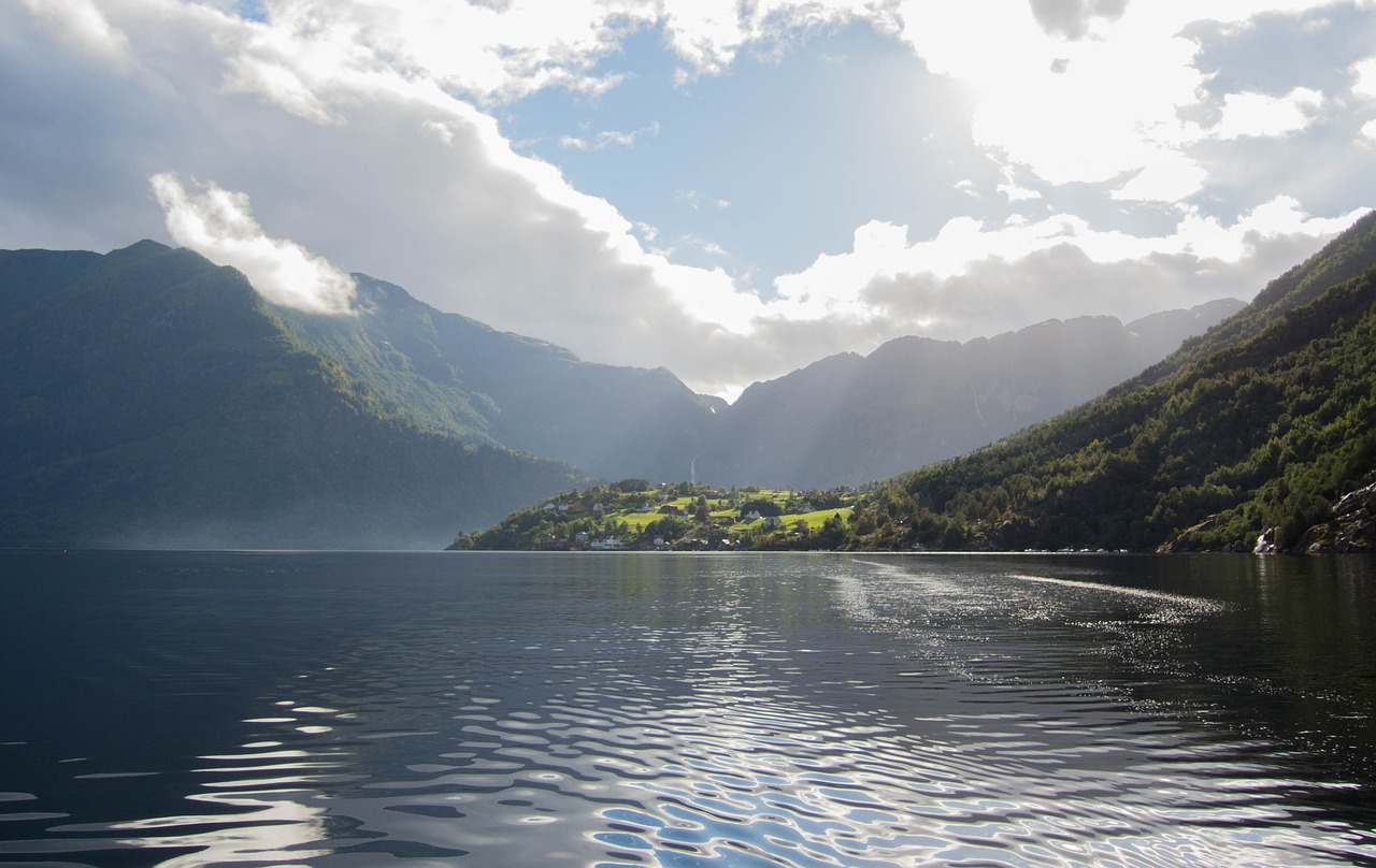 Fjordas, Jūra, Kraštovaizdis, Gamta, Norvegija, Vanduo, Kalnai, Dangus, Vandenys, Debesys