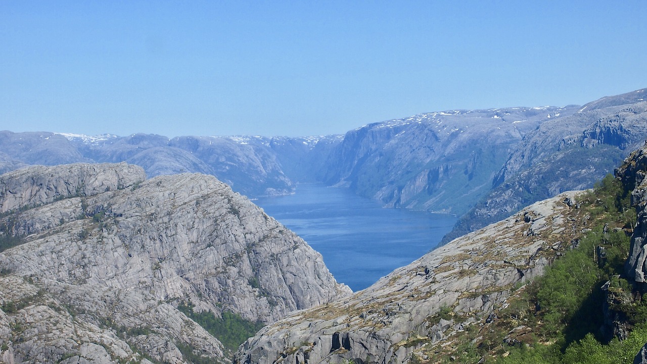 Fjordas, Norvegija, Lysefjord, Gamta, Vaizdingas, Nordic, Panorama, Norge, Norvegų, Kraštovaizdis
