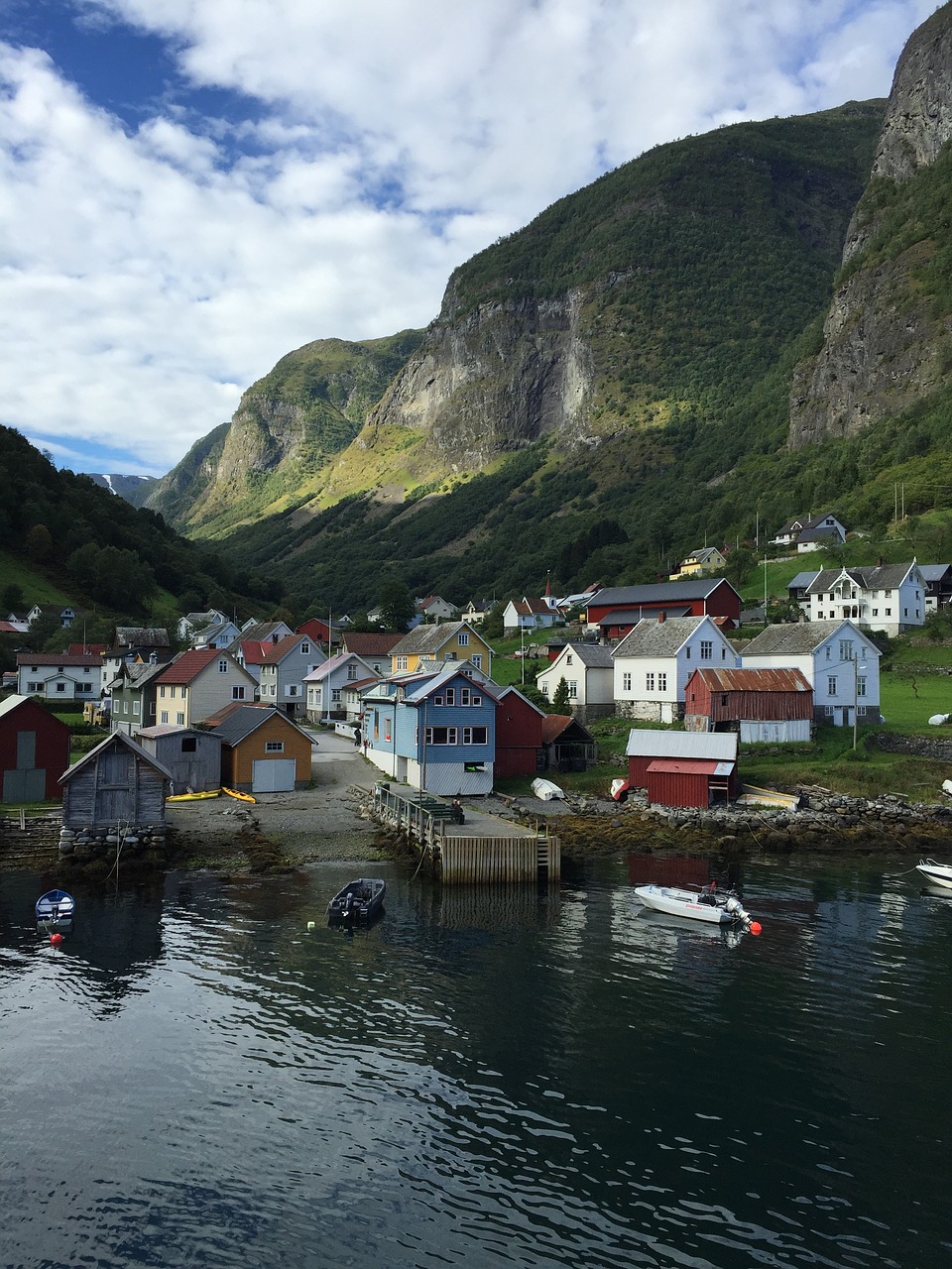 Fjordas, Norvegija Trumpą Kelionę, Namai Pakrantėje, Apmąstymai, Nemokamos Nuotraukos,  Nemokama Licenzija