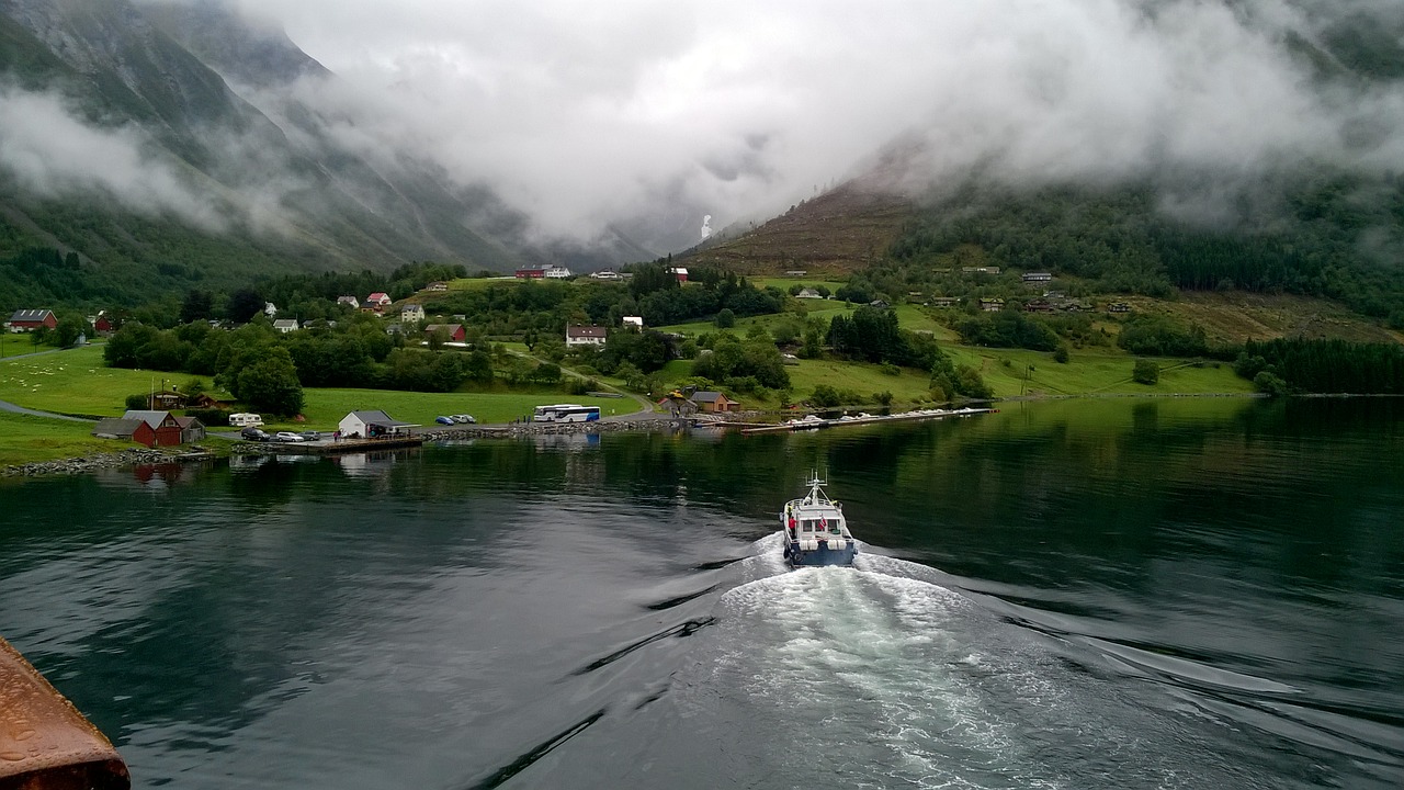 Fjordas, Norvegija, Valtis, Miglotas, Nemokamos Nuotraukos,  Nemokama Licenzija