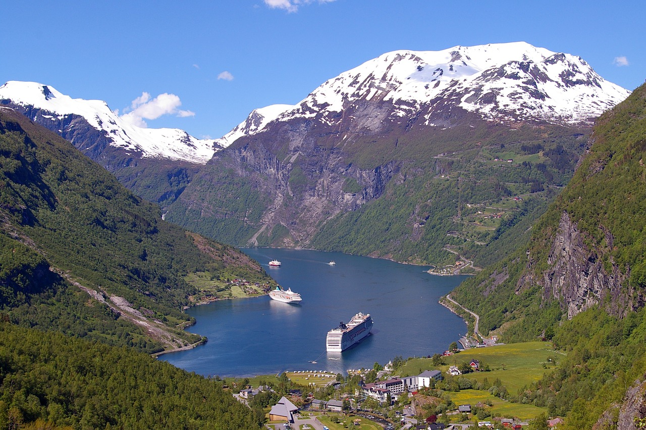 Fjordas, Norvegija, Fjordlandschaft, Kalnai, Kraštovaizdis, Gamta, Kalnas, Dangus, Aukščiausiojo Lygio Susitikimas, Pavasaris