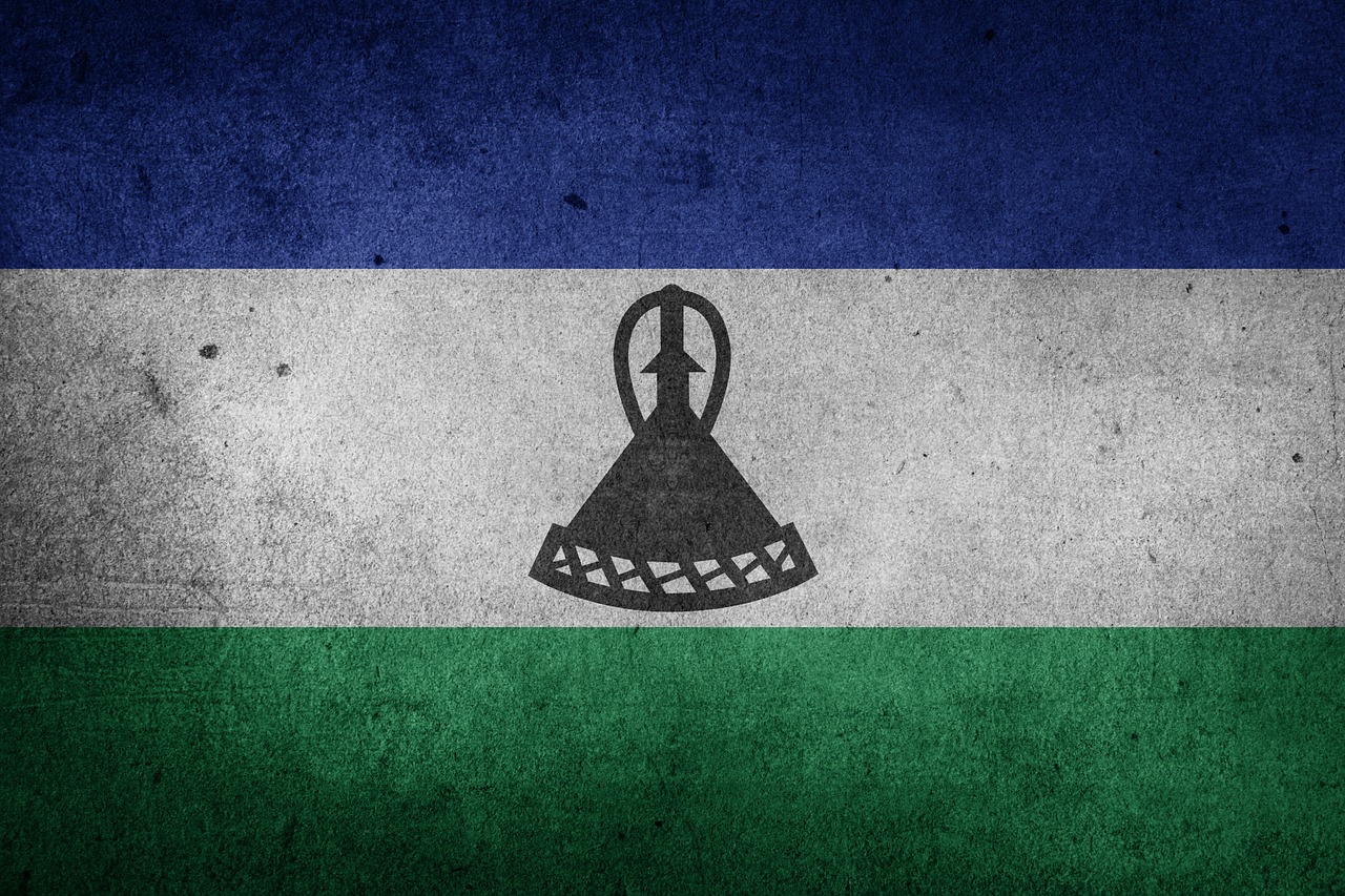 Vėliava, Lesotho, Afrika, Grunge, Nemokamos Nuotraukos,  Nemokama Licenzija
