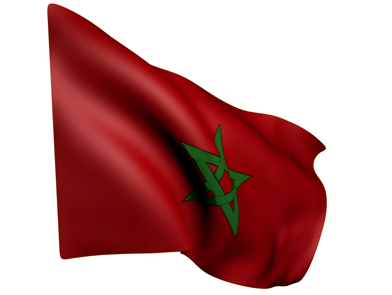 Vėliava, Marokas, Banga, Raudona, Žalias, Žvaigždė, Nemokamos Nuotraukos,  Nemokama Licenzija