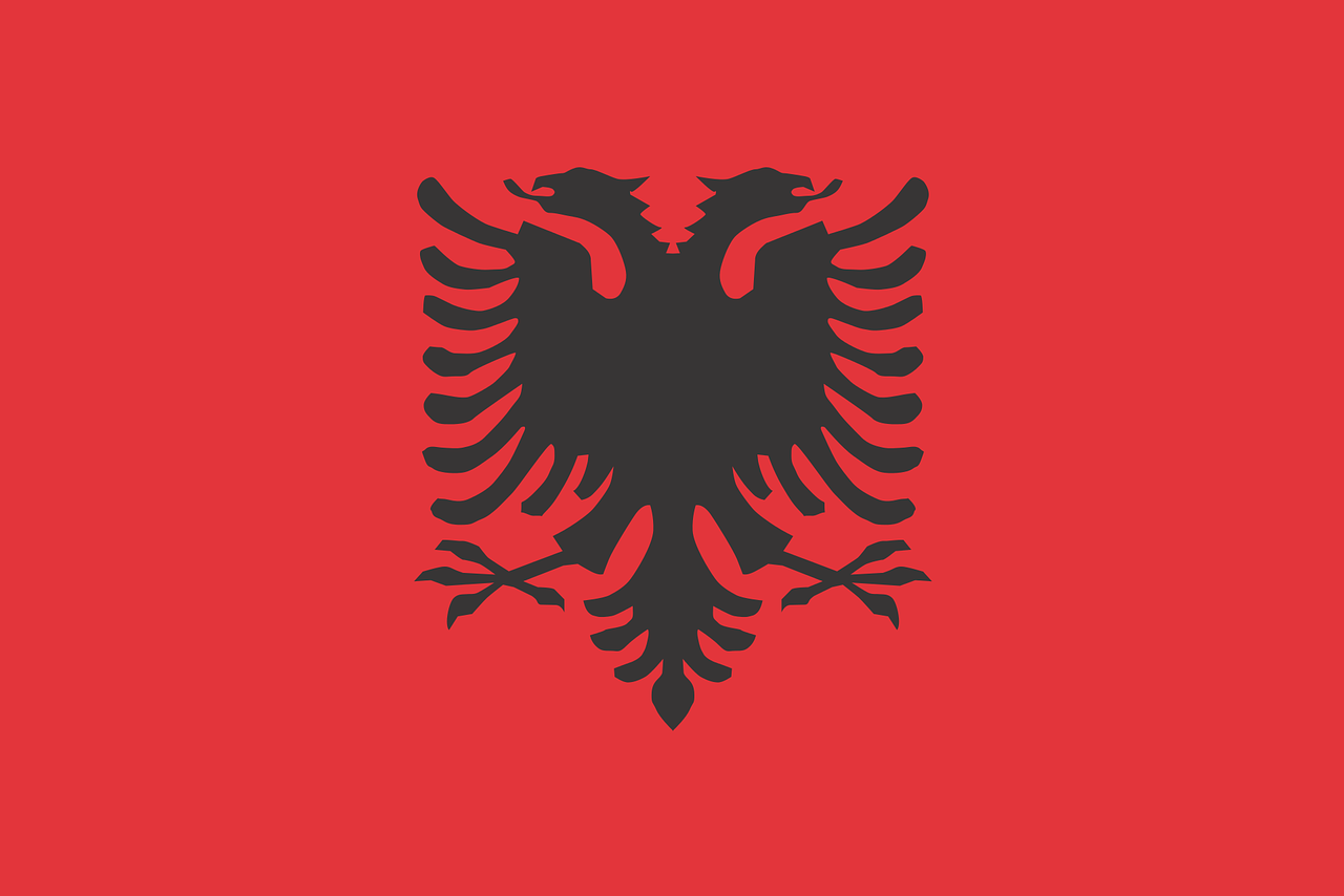 Vėliava, Albania, Šalis, Tauta, Europietis, Fonas, Tautybė, Valstybė, Europa, Patriotinis
