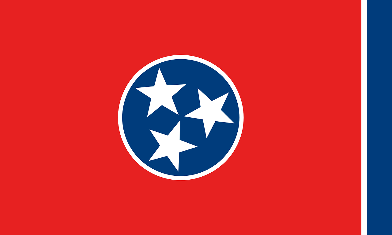 Vėliava, Tennessee, Valstybė, Raudona, Balta, Mėlynas, Žvaigždės, Usa, Amerikietis, Simbolis