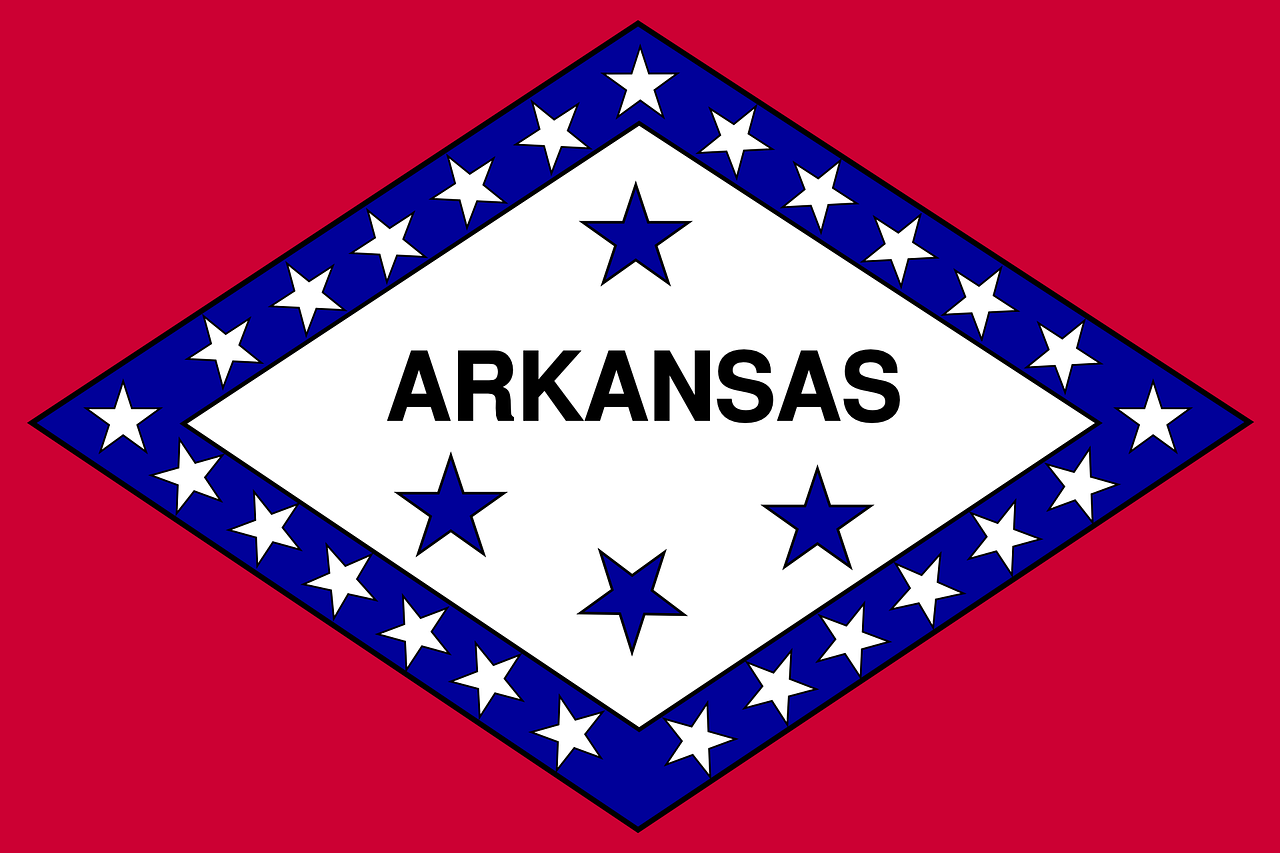 Vėliava, Arkansas, Valstybė, Simboliai, Usa, Amerikietis, Raudona, Balta, Mėlynas, Žvaigždės
