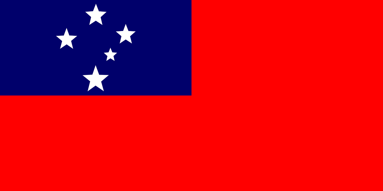 Vėliava, Samoa, Okeanija, Nacionalinis, Simbolis, Ženminbi, Raudona, Laukas, Mėlynas, Stačiakampis