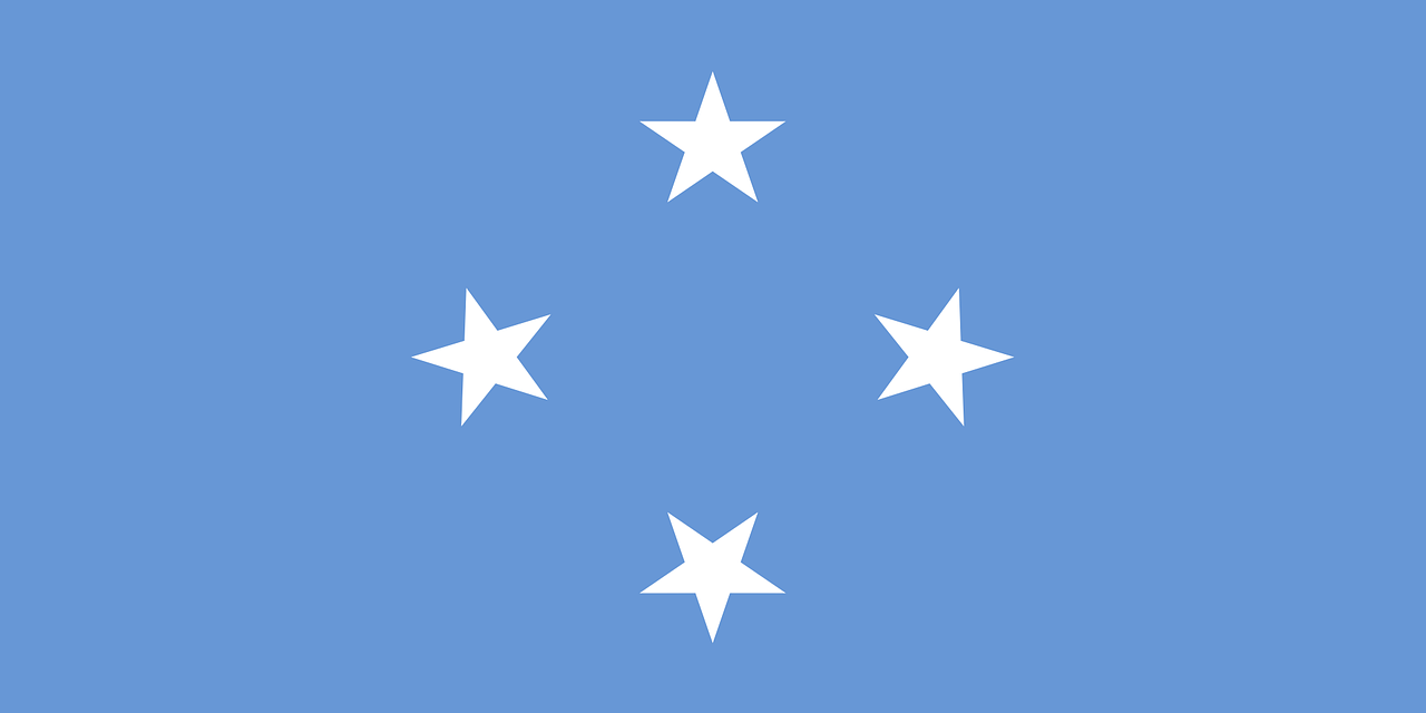 Vėliava, Federacinės Mikronezijos Valstijos, Mikronezija, Okeanija, Civilinis, Valstybė, Ženminbi, Dangaus Mėlynumo, Laukas, Keturi