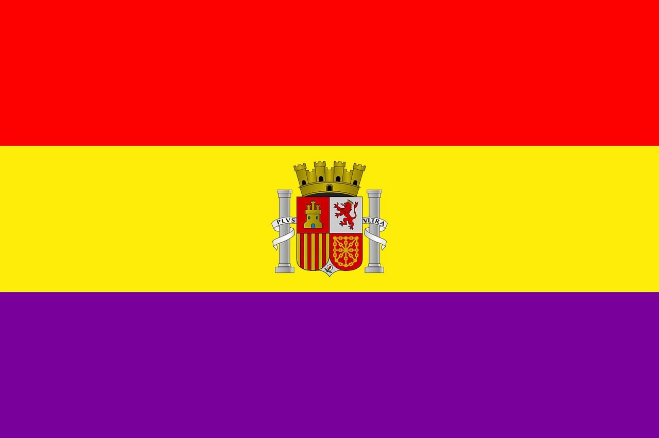 Vėliava, Ispanija, Ispanų, Antroji Ispanų Respublika, Valstybė, Simbolis, Raudona, Geltona, Murrey, Violetinė