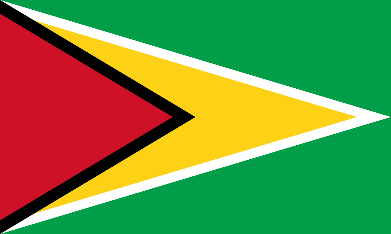 Vėliava, Guyana, Auksinė Rodyklė, Simboliai, Ženklai, Tautinė Vėliava, Ženklai, Arrowhead, Žalias, Laukas