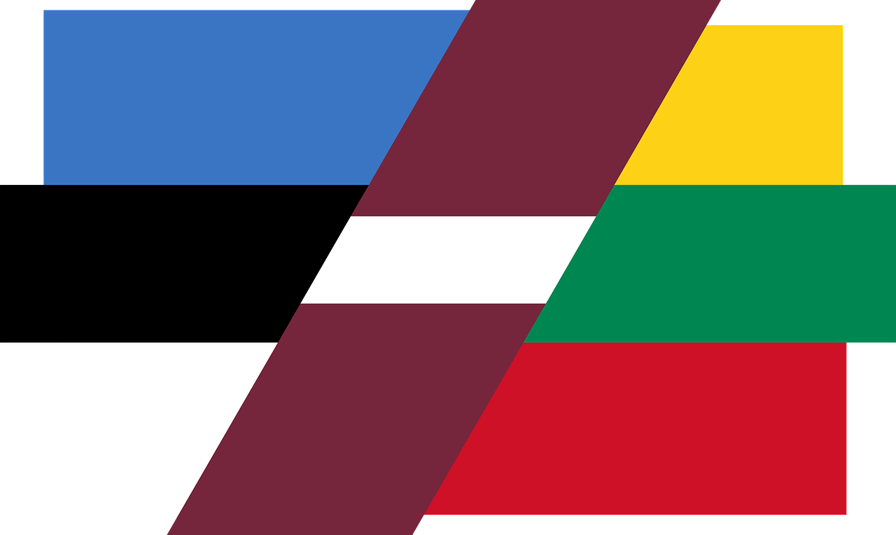 Vėliava, Integracija, Latvia, Lietuviu, Estonia, Šalyse, Baltiškas, Simbolis, Sąjunga, Nemokama Vektorinė Grafika