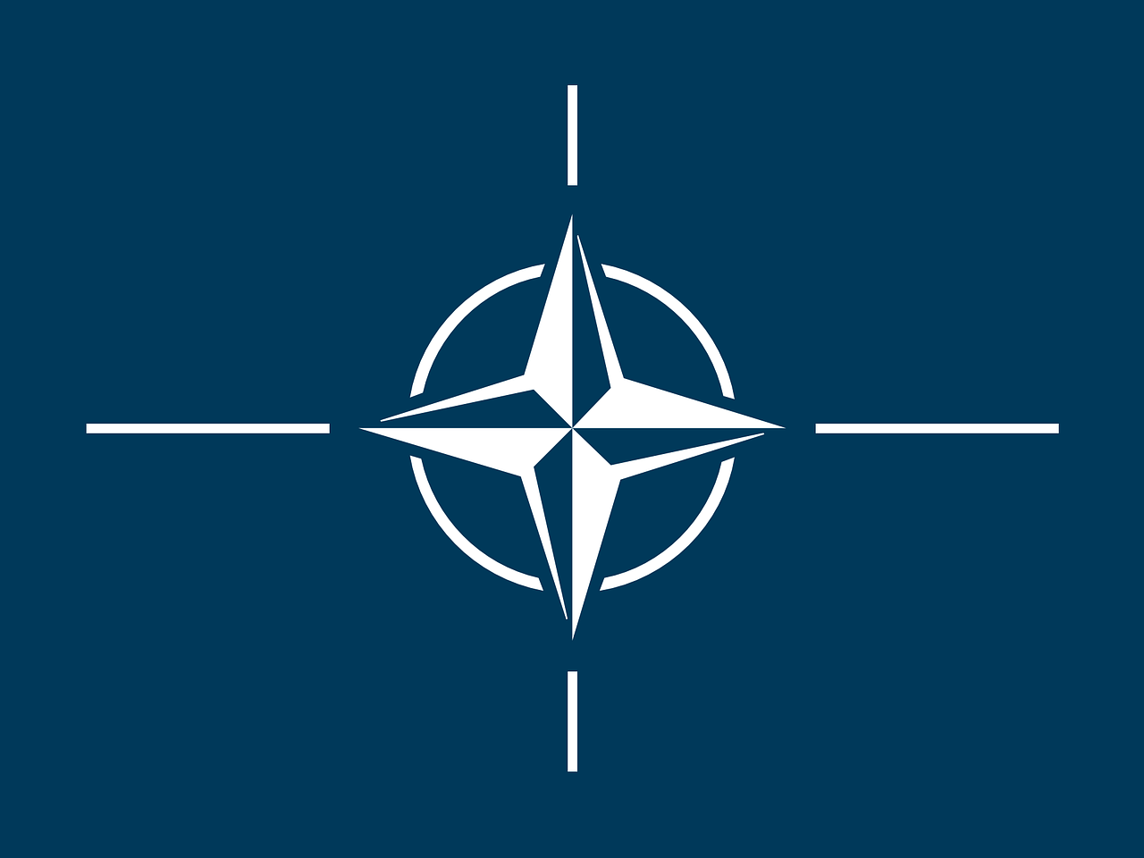 Vėliava, Nato, Šiaurė, Атлантический, Sutartis, Organizacija, Ratas, Žvaigždė, Mėlynas, Aljansas