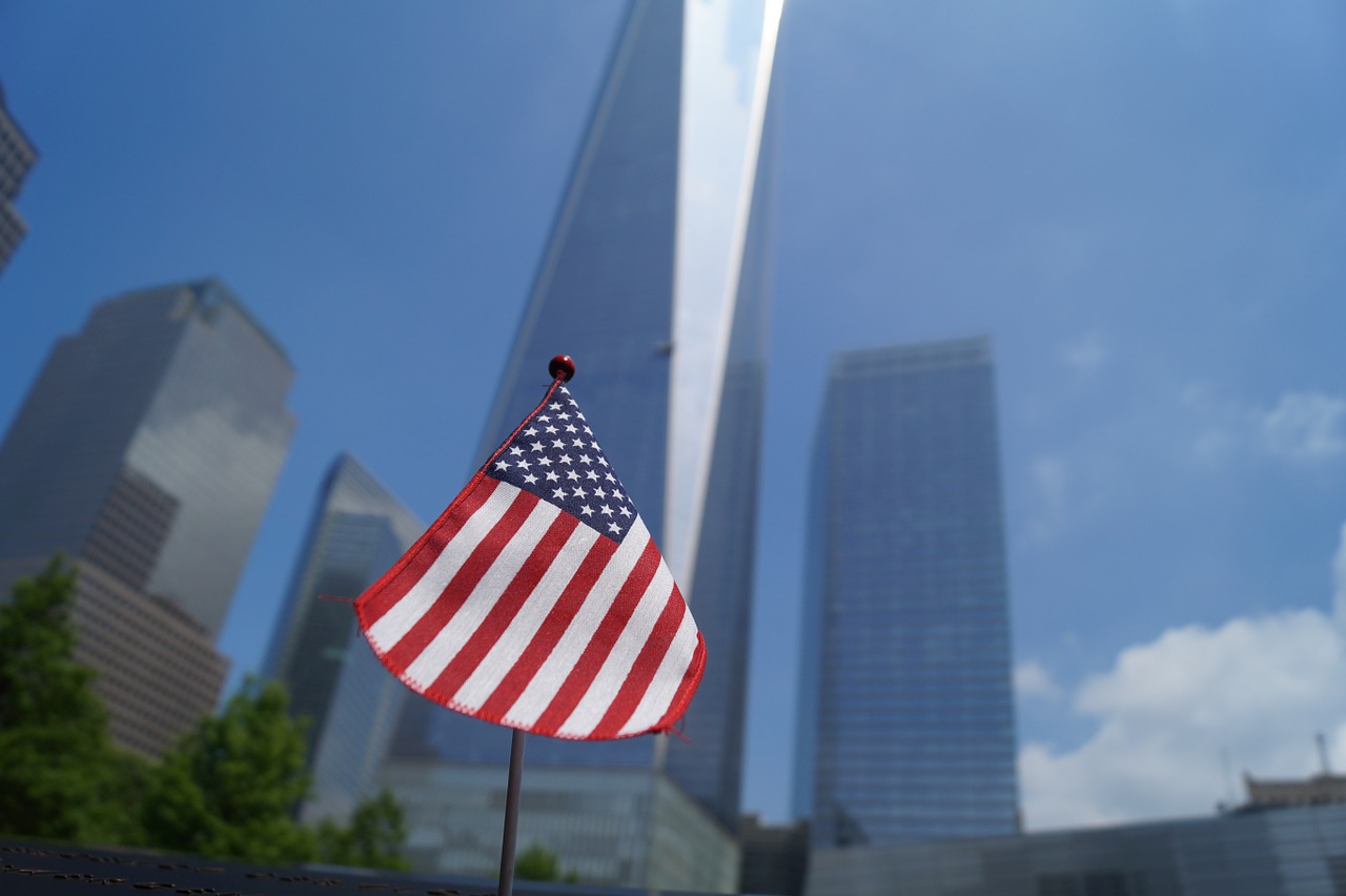 Flag America, Niujorkas, Vienas Pasaulio Prekybos Centras, Usa, Niujorkas, Nemokamos Nuotraukos,  Nemokama Licenzija