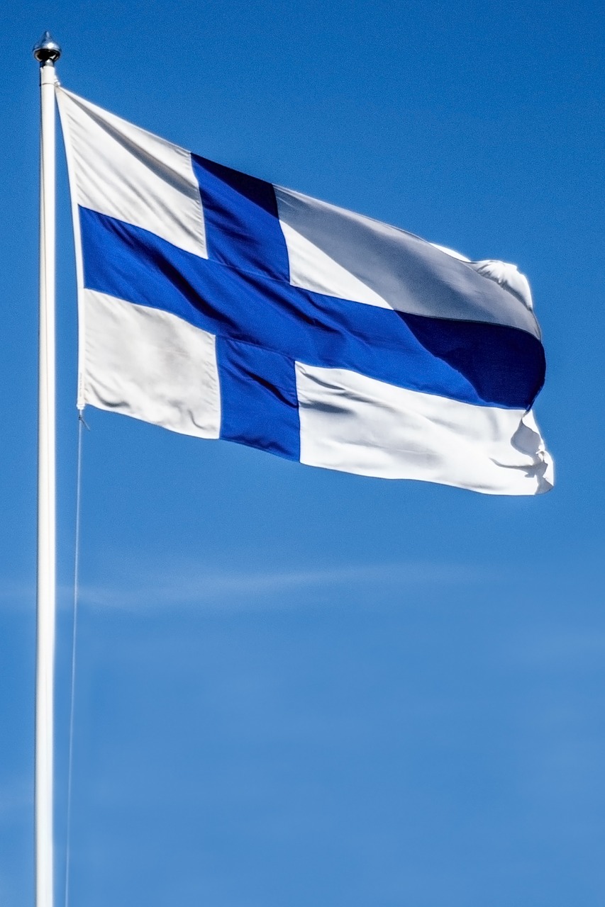Suomijos Vėliava,  Vėliava,  Mėlyna Perdavimas Vėliavos,  Bilietai,  Mėlynos Ir Baltos Spalvos,  Mėlyna,  Nepriklausomybės Diena, Nemokamos Nuotraukos,  Nemokama Licenzija