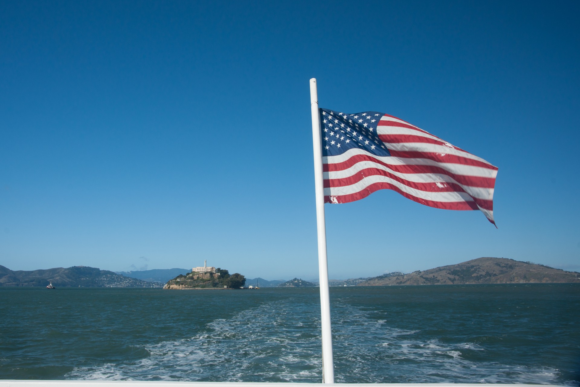 Alcatraz,  Amerikietis,  Amerikiečių & Nbsp,  Vėliava,  Mėlynas,  Kalifornija,  Vėliava,  Ketvirtas & Nbsp,  Liepos Mėn .,  Liepa