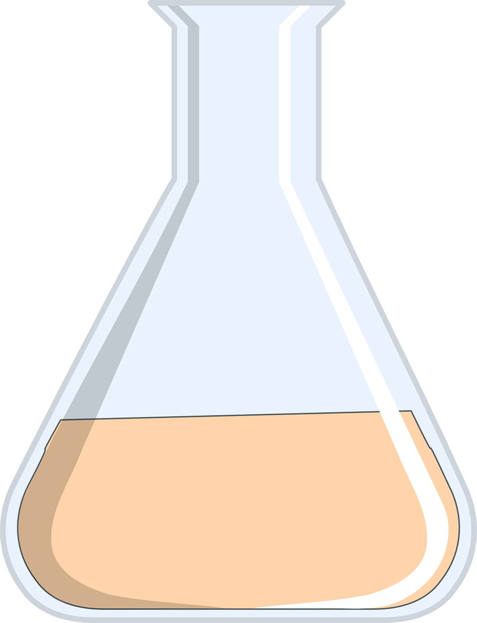 Kolba, Stiklas, Skystas, Pusiau Pilnas, Cheminis, Chemija, Tyrimai, Medicina, Laboratorija, Mokslinis