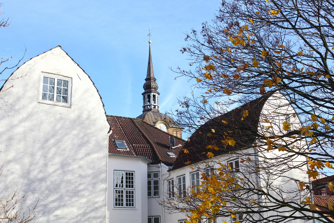 Flensburgas, St Johannis, Bažnyčia, Architektūra, Pastatas, Senas, Statinės Stogas, Senas Pastatas, Ruduo, Meklenburgas