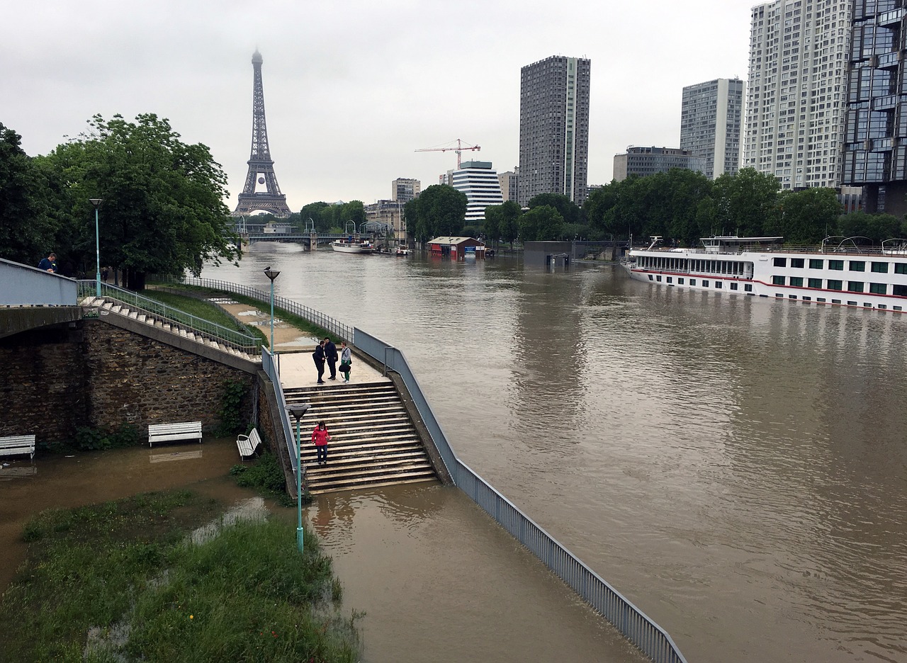 Potvynis, Seine, Paris, Vanduo, Tiltas, Paveldas, Seinas, Eifelio Bokštas, Paminklas, Miestas
