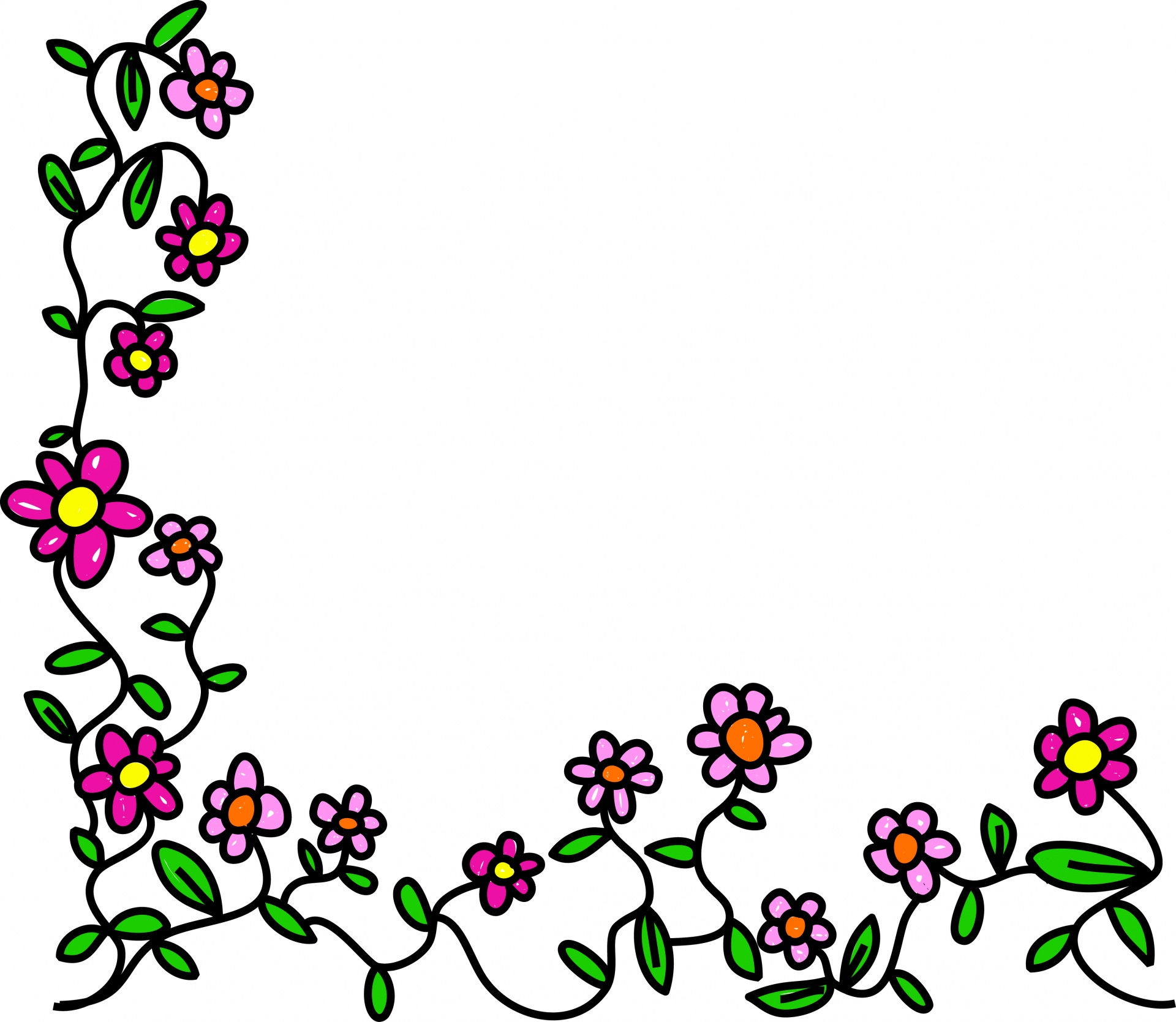 Gėlės,  Doodle,  Įnoringas,  Animacinis Filmas,  Sienos,  Rėmas,  Dizainas & Nbsp,  Elementas,  Flora,  Gėlių