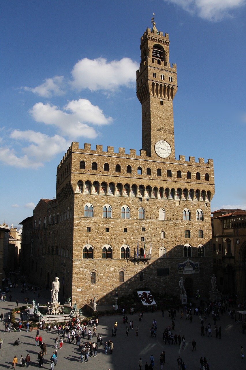 Florencija, Palazzo, Valdžia, Italy, Paminklas, Toskana, Turizmas, Piazza, Viduramžiai, Miestas