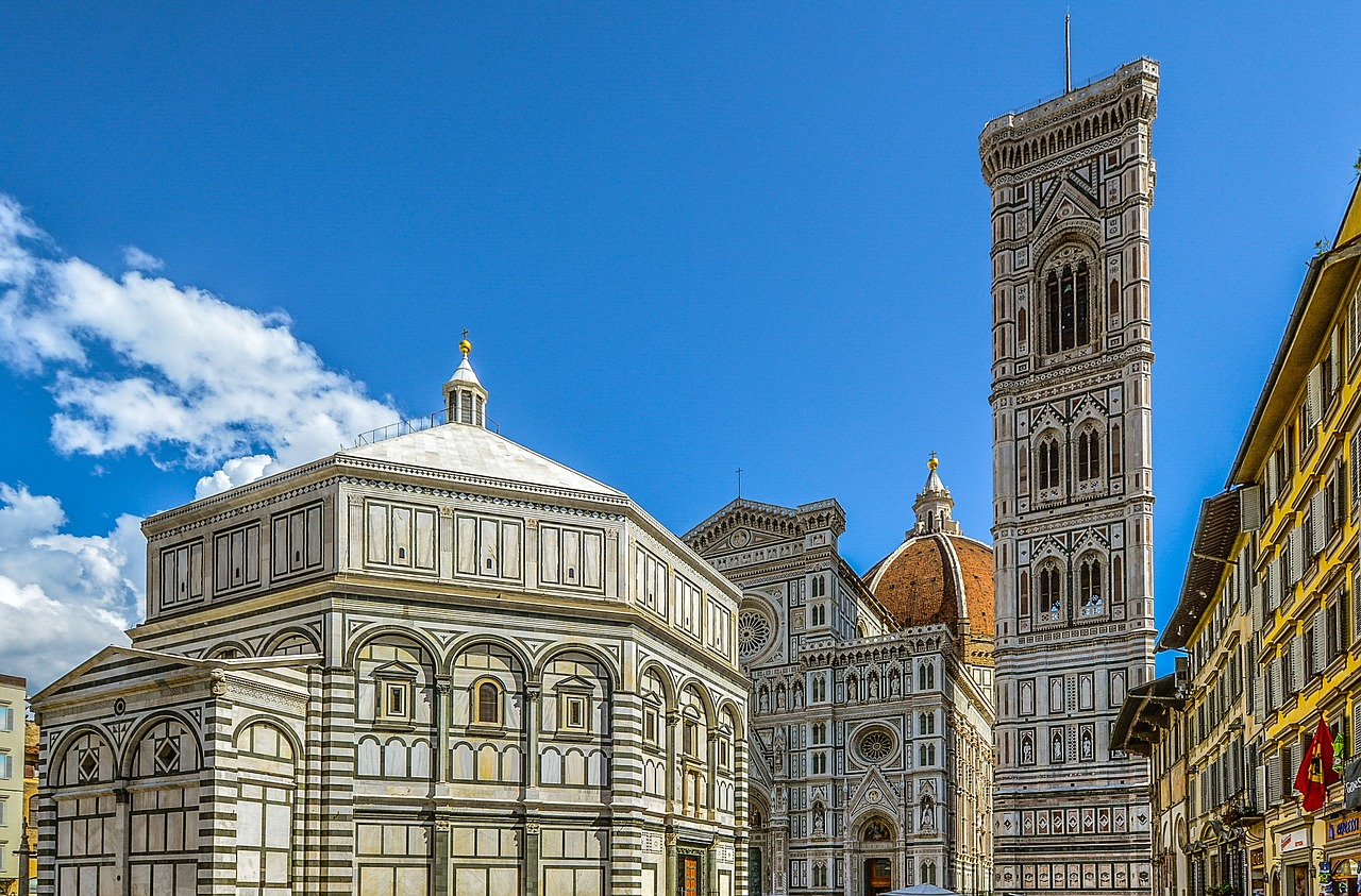 Florencija, Firenze, Duomo, Baptistai, Piazza, Italy, Ispanų, Bažnyčia, Bokštas, Renesansas