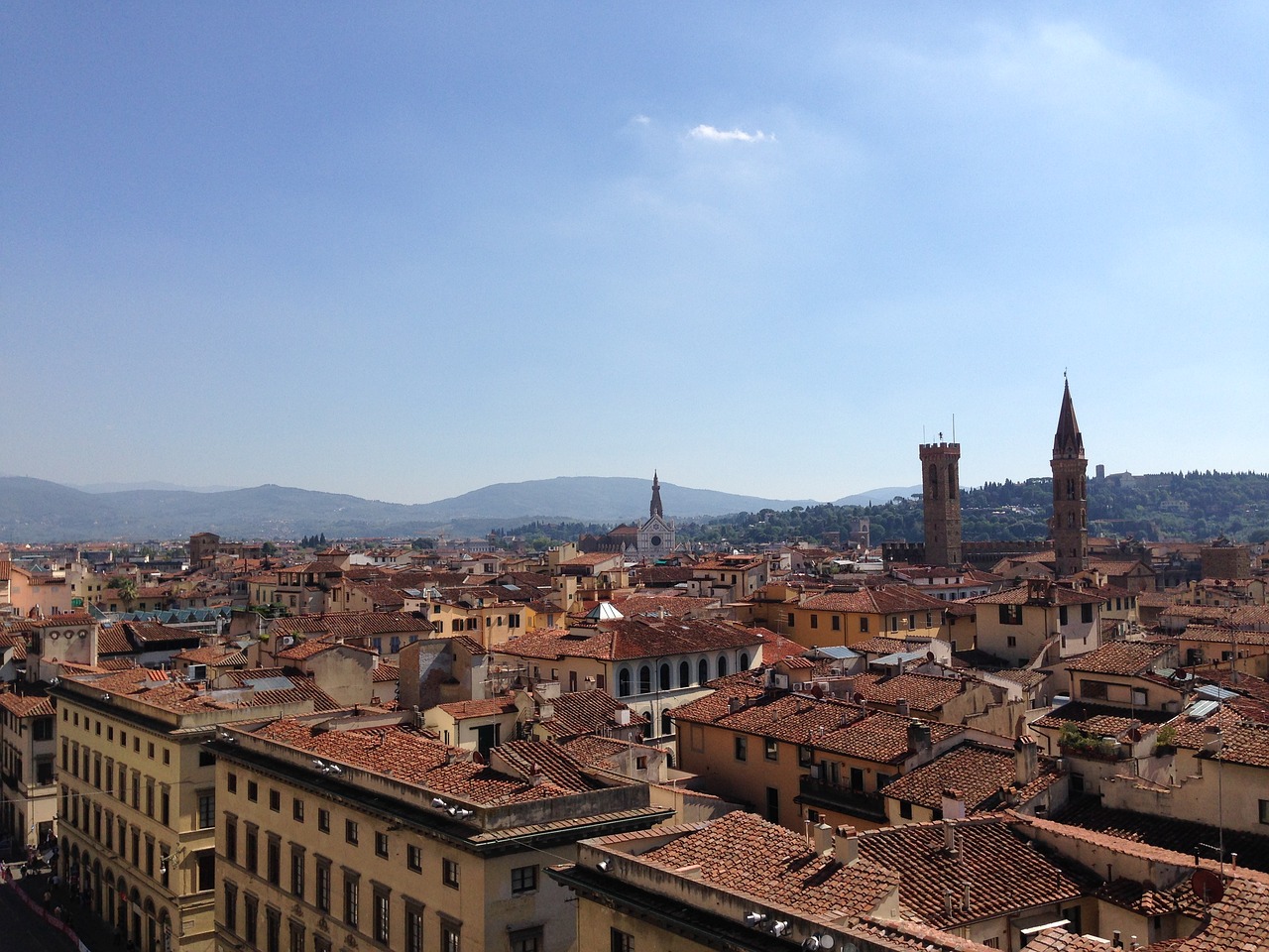 Florencija, Stogai, Italy, Architektūra, Miesto Panorama, Pastatas, Miestas, Turizmas, Bažnyčia, Vaizdas