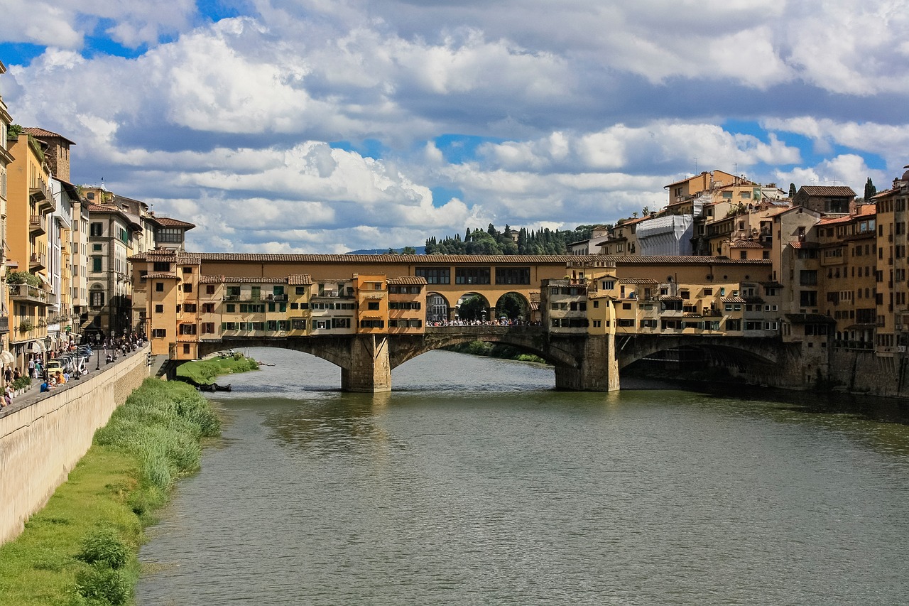 Florencija, Italy, Arno, Upė, Ponte Vecchio, Toskana, Kelionė, Architektūra, Europa, Firenze